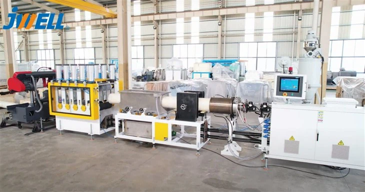 PEEK/ PPS/ PSU/PETP/ HDPE/ PP/ ABS/ PA Engineering Plastic Extrusion Line