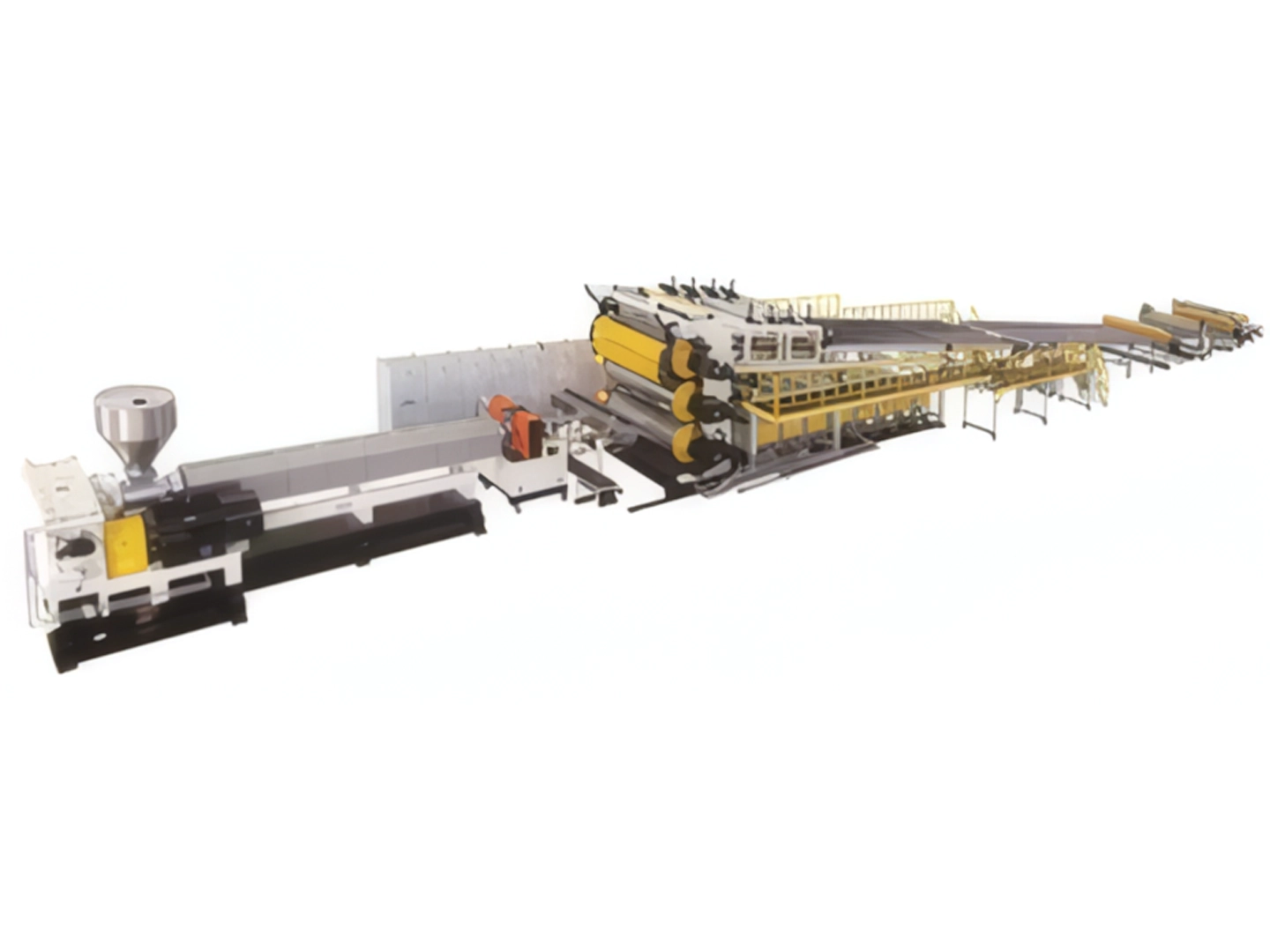 Ligne de production de panneaux en PVC